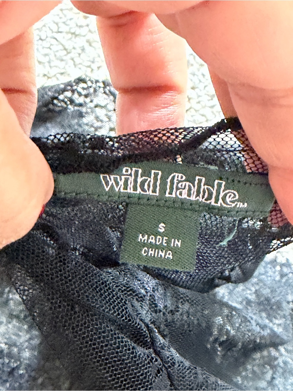 Wild Fable Black Sheer Lace Top - Picture 4 of 7
